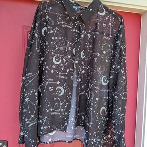 Killstar Milky Way Chiffon Shirt (XXL)